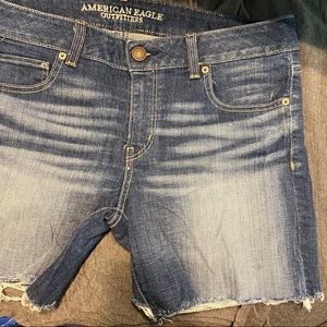 American Eagle distressed denim shorts